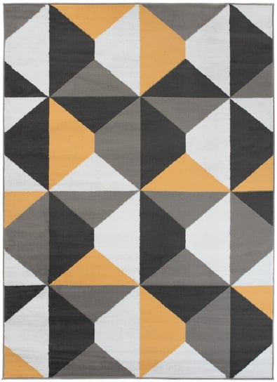 Nowoczesny dywan szary żółty romby Z902A DARK GRAY MAYA PP EYM (1.80*2.50) CARPETPOL