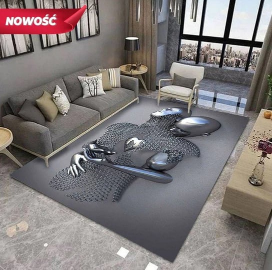 Nowoczesny Dywan Ze Wzorem W Efekcie 3D | "Metalowa Miłość" 120X160 Inna marka