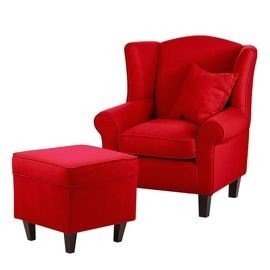 Nowoczesny fotel SCANDINAVIAN STYLE DESIGN Wygodne fotele West, czerwony Scandinavian Style Design