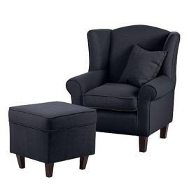 Nowoczesny fotel SCANDINAVIAN STYLE DESIGN Wygodne fotele West, granatowy Scandinavian Style Design