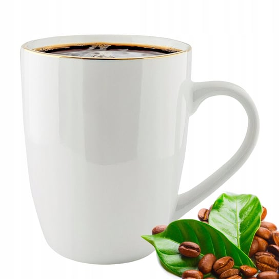 NOWOCZESNY KUBEK PORCELANOWY NA KAWĘ HERBATĘ KREM 340ml inna (Inny)