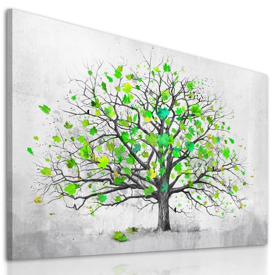 Nowoczesny Obraz Drukowany Na Płótnie Wiosenne Drzewo 120X80Cm Ludesign-gallery