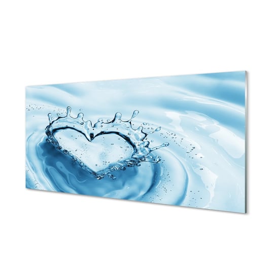 Nowoczesny obraz TULUP Krople woda serce 100x50 cm Tulup