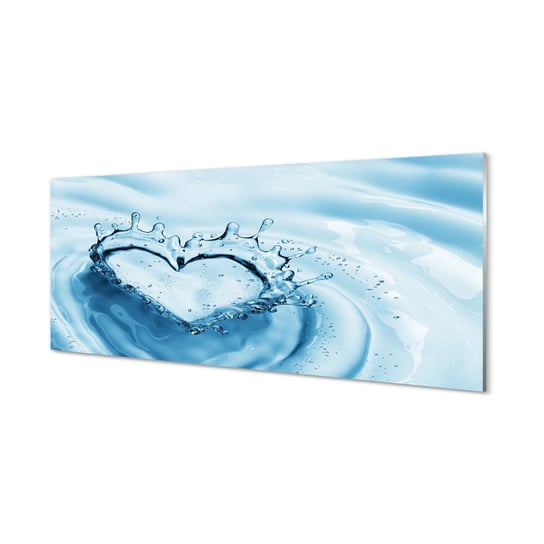 Nowoczesny obraz TULUP Krople woda serce 125x50 cm Tulup