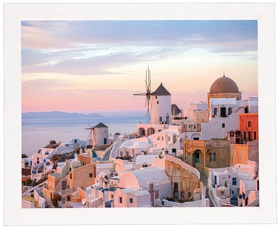 Nowoczesny obraz w białej ramie w rozmiarze 40x50 cm - Greece 1 POSTERGALERIA
