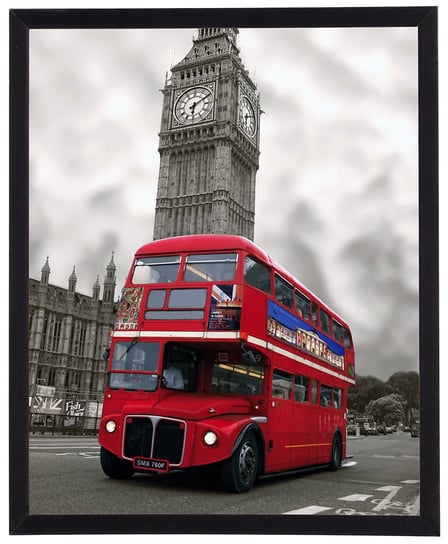 Nowoczesny obraz w czarnej ramie w rozmiarze 40x50 cm - Londyn  2 POSTERGALERIA