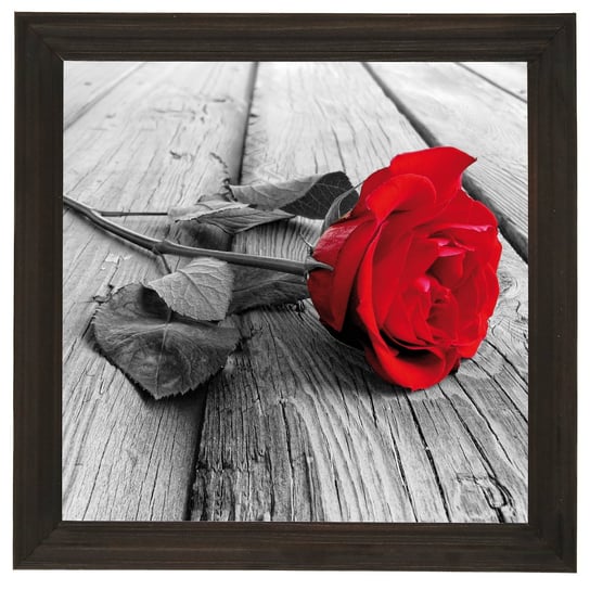 Nowoczesny obraz w drewnianej ramie 20x20 cm - Rose 2 POSTERGALERIA