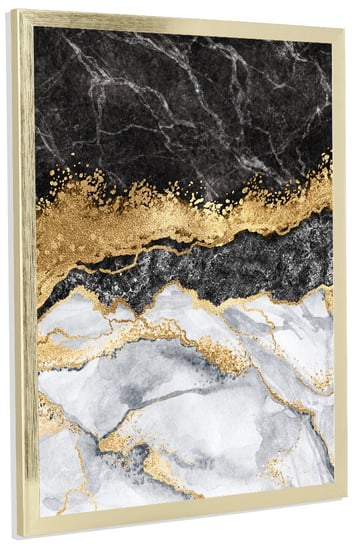 Nowoczesny obraz w złotej ramie, Marmur II , 30x40 cm POSTERGALERIA