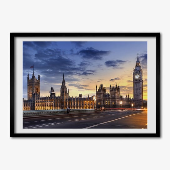 Nowoczesny Obraz z ramką TULUP Big Ben Londyn 70x50 cm Tulup