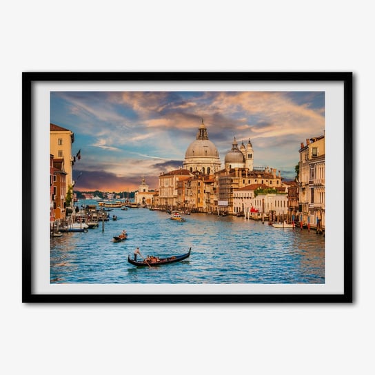 Nowoczesny Obraz z ramką TULUP Wenecja Włochy 70x50 cm Tulup