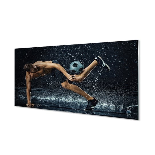 Nowoczesny panel   Człowiek piłka deszcz 120x60 cm Tulup