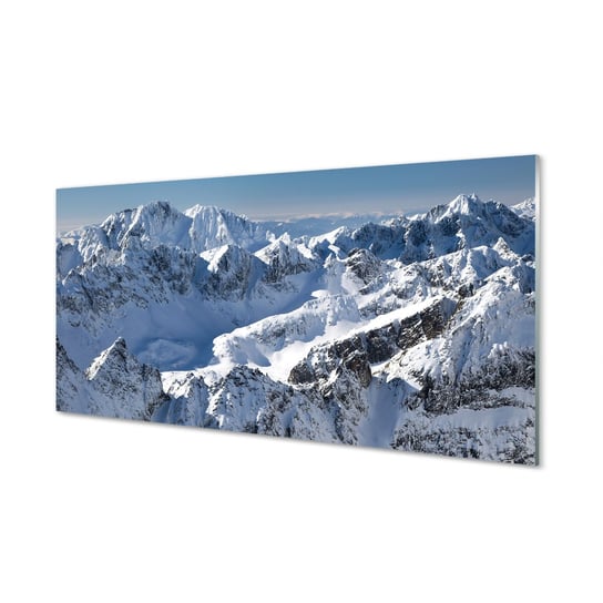 Nowoczesny panel szklany Góry zima śnieg 120x60 cm Tulup