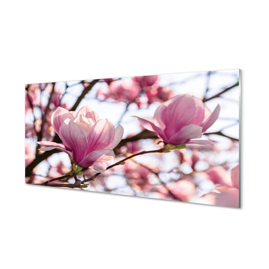 Nowoczesny panel szklany Magnolia drzewa 120x60 cm Tulup