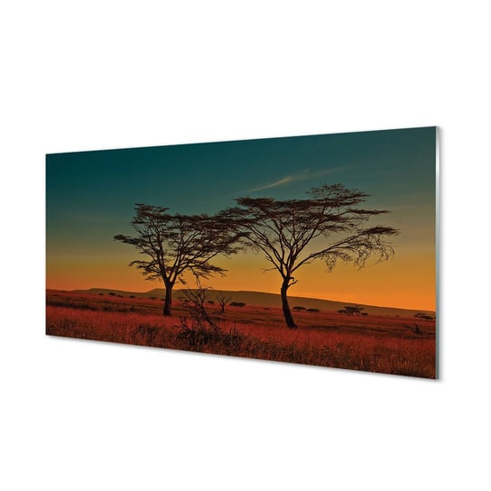 Nowoczesny panel szklany Niebo drzewa 120x60 cm Tulup