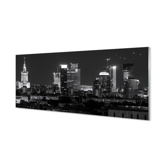 Nowoczesny panel  Warszawa Panorama noc 125x50 cm Tulup