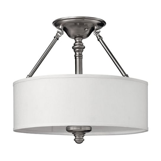 Nowoczesny plafon HINKLEY LIGHTNG, Sussex, biało-srebrny, E27, 3x75W Hinkley Lighting