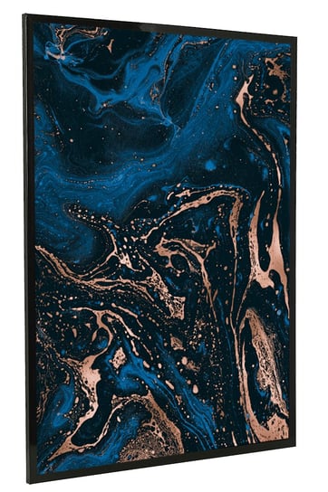 Nowoczesny plakat w czarnej ramie -  Magma blue 1 - w rozmiarze 30x40 cm POSTERGALERIA