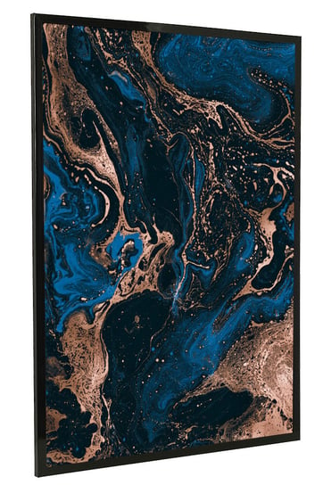 Nowoczesny plakat w czarnej ramie -  Magma blue 3 - w rozmiarze 30x40 cm POSTERGALERIA