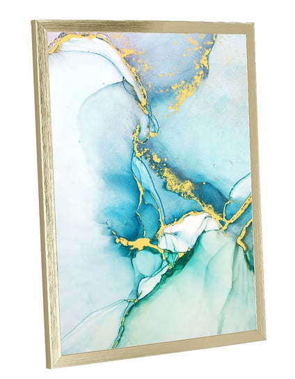 Nowoczesny plakat w złotej ramie -  Colorful abstract 3 - w rozmiarze 30x40 cm POSTERGALERIA