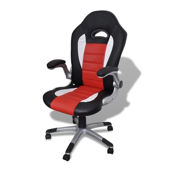 Nowoczesny skórzany fotel biurowy (Czerwony) vidaXL