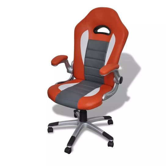 Nowoczesny skorzany fotel biurowy (Pomarańczowy) vidaXL
