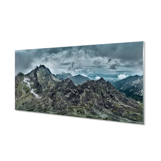 Nowoczesny szklany fotoobraz TULUP Góry skały 100x50 cm Tulup