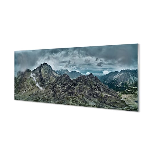 Nowoczesny szklany fotoobraz TULUP Góry skały 125x50 cm cm Tulup