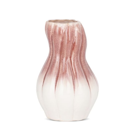 Nowoczesny Wazon Ceramiczny Vita 16X16X25 Kremowy + Różowy Eurofirany