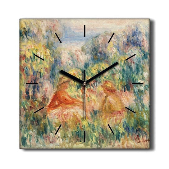 Nowoczesny zegar na płótnie Ludzie łąka 30x30 cm, Coloray Coloray