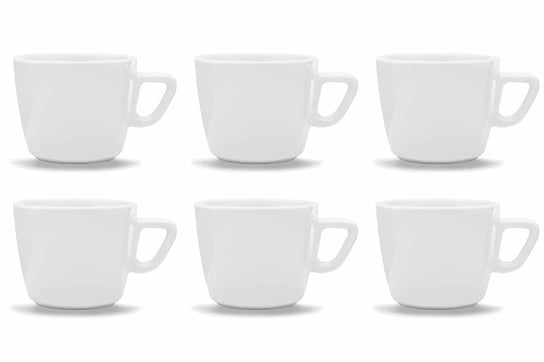 Nowoczesny zestaw filiżanek do kawy dla 6 osób biały GRESI Konsimo