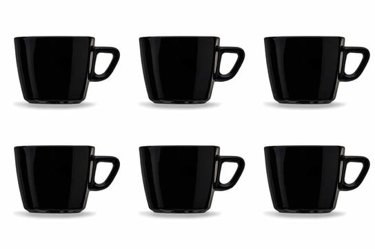 Nowoczesny zestaw filiżanek do kawy dla 6 osób czarny GRESI Konsimo