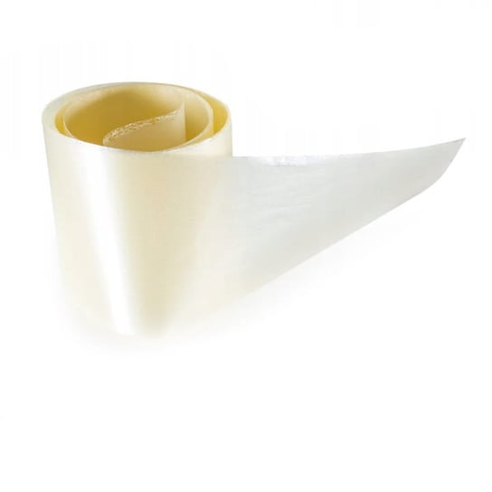 Nowość ! Pastelowa folia transferowa cream yellow (1005) - folia do zdobień lakierów hybrydowych, żeli uv i akrylu (arkusz cm: 25x4) AlleBeauty