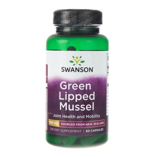 Nowozelandzka liofilizowana zielona małża SWANSON, 500 mg, Suplement diety, 60 kaps. Swanson