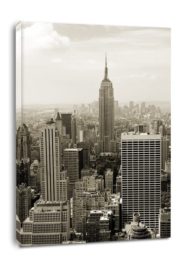 Nowy Jork. Manhattan panorama w sepii - obraz na płótnie 40x50 cm Galeria Plakatu