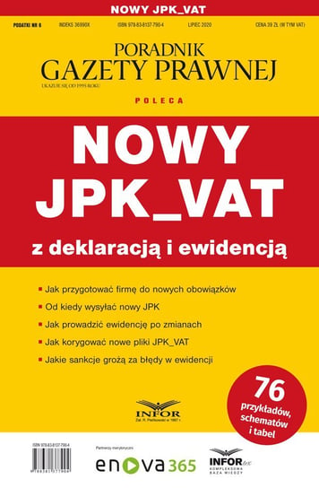 Nowy JPK_VAT z deklaracją i ewidencją Opracowanie zbiorowe