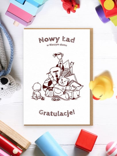 NOWY ŁAD / kartka na narodziny dziecka Nadwyraz.com