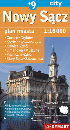 Nowy Sącz. Plan miasta 1:18 000 Opracowanie zbiorowe