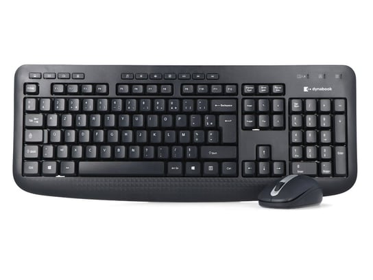 Nowy Zestaw Bezprzewodowy Dynabook Keyboard & Silent Mouse KL50M - FR PA5350E-1EFR Klawiatura + Mysz + Naklejki Toshiba