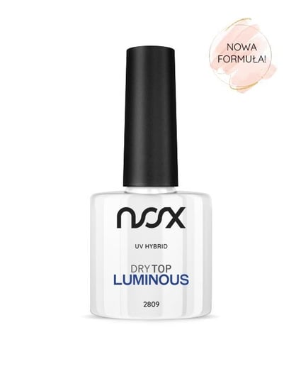 Nox, Dry Top Luminous, top no wipe do lakierów hybrydowych 2809, 7 ml NOX