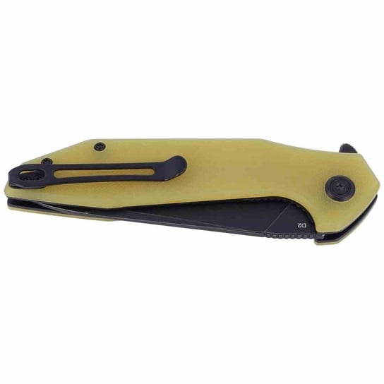 Nóż Kubey Yellow G10, Black Stonewashed D2 (KU117C Inna marka