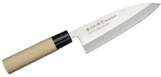 Nóż kuchenny SATAKE Deba, brązowy, 15,5 cm Satake