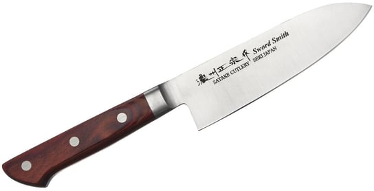Nóż kuchenny SATAKE Kotori Santoku, brązowy, 15 cm Satake
