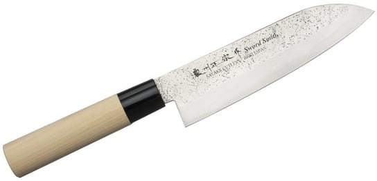 Nóż kuchenny SATAKE Nashiji Natural Santoku, brązowy, 17 cm Satake