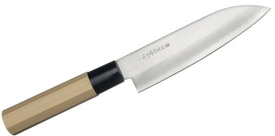 Nóż kuchenny SATAKE Yoshimitsu Santoku, brązowy, 15 cm Satake