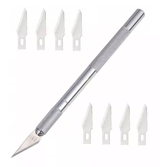 Nóż Modelarski Skalpel Nożyk Precyzyjny + 9 Ostrzy VISION GROUP