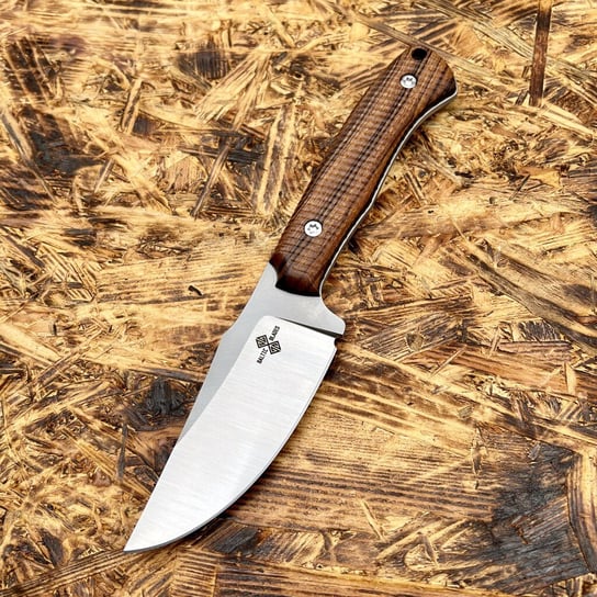 Nóż Myśliwski Baltic Blades Kopa "Ironwood" | Satin AEB-L Black Leather Inna marka