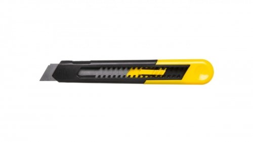 Nóż na ostrza łamane 18mm żółto-szary (blister) modeco MN-63-019 MODECO