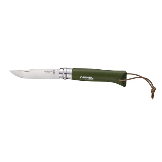 Nóż Opinel Colorama 08 Inox Grab Khaki Z Rzemieniem Opinel