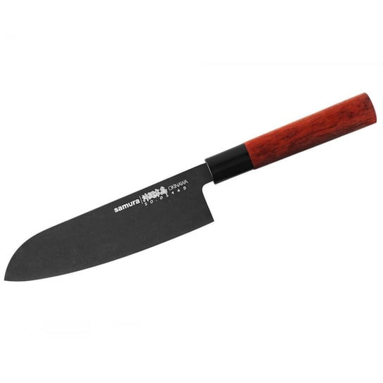 Nóż Samura Okinawa Stonewash Kitchen Santoku 175mm wykonany z japońskiej stali AUS 8 58 HRC Inna marka