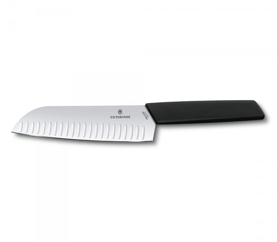 Nóż Santoku, ostrze ryflowane, 17 cm, czarny VICTORINOX 6.9053.17KB Victorinox